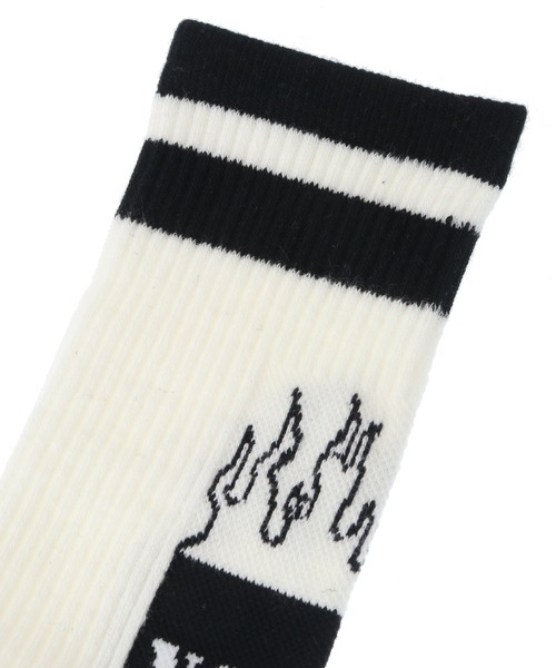 Candy Stripper（キャンディストリッパー）の「NOBODY BEATS CANDY RIB HIGH ソックス（ソックス/靴下・レディース・オフホワイト/ブラック/ライトブルー・FREE）」の8枚目の写真