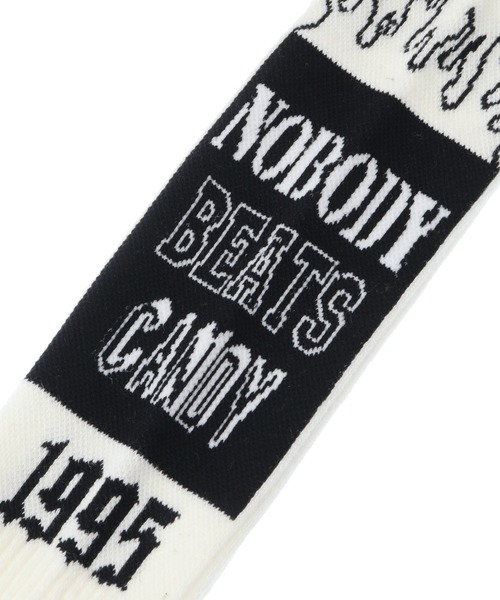 Candy Stripper（キャンディストリッパー）の「NOBODY BEATS CANDY RIB HIGH ソックス（ソックス/靴下・レディース・オフホワイト/ブラック/ライトブルー・FREE）」の5枚目の写真