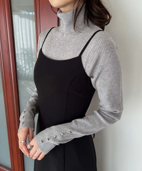 one after another NICE CLAUP（ワンアフターアナザーナイスクラップ）の「マーメイドキャミワンピース/WEB限定商品（ワンピース・レディース・ホワイト系その他/アイボリー/ブラック/ホワイト系・MEDIUM/LARGE）」の8枚目の写真