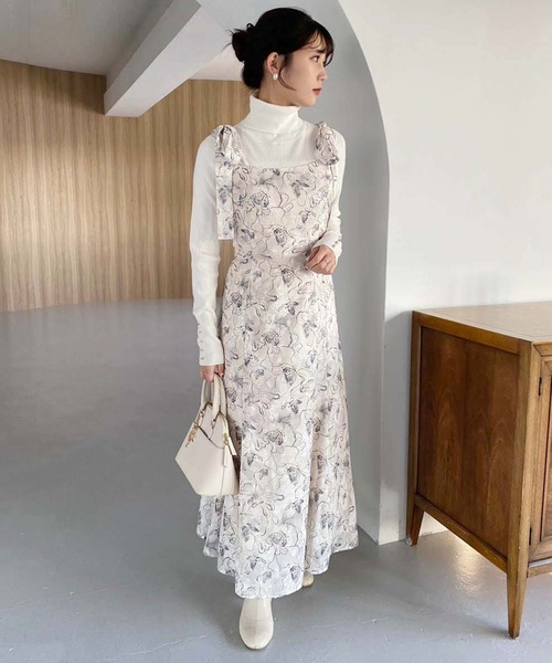 one after another NICE CLAUP（ワンアフターアナザーナイスクラップ）の「マーメイドキャミワンピース/WEB限定商品（ワンピース・レディース・ホワイト系その他/アイボリー/ブラック/ホワイト系・MEDIUM/LARGE）」の19枚目の写真