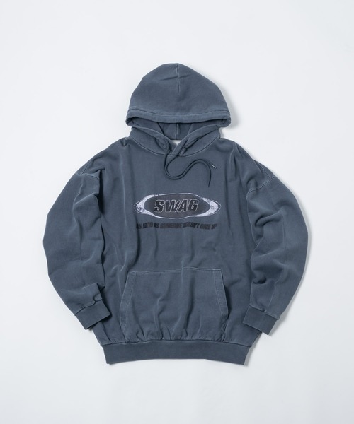 ADAMASTE（アダマスト）の「ヴィンテージライクロゴプリントパーカー（パーカー・メンズ・ブラック/ベージュ/ブルー/グレー・FREE）」の17枚目の写真