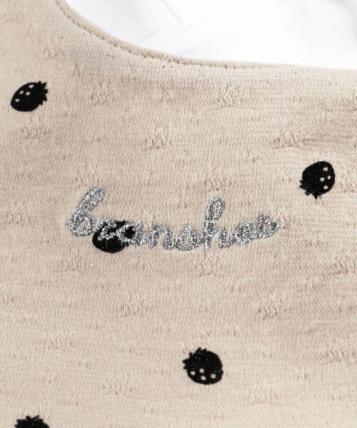 BRANSHES（ブランシェス）の「【ベビー】いちご総柄スタイ（スタイ/よだれかけ・キッズ・アイボリー/ピンク・FREE）」の6枚目の写真