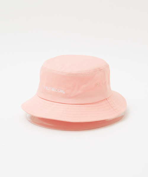 FRUIT OF THE LOOM（フルーツオブザルーム）の「【FRUIT OF THE LOOM】フロントロゴ刺繍 ツイル バケット ハット（ハット・メンズ・ピンク/オフホワイト/ベージュ/サックスブルー/ブラック・フリー）」の22枚目の写真