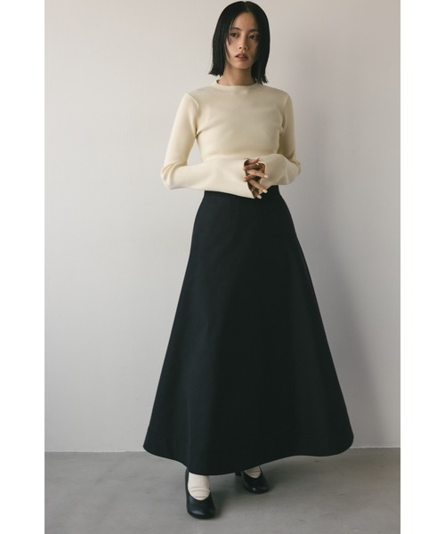 STYLEMIXER（スタイルミキサー）の「ヘムパネルフレアスカート（スカート・レディース・ブラック/ベージュ・MEDIUM/SMALL/X-SMALL）」の3枚目の写真