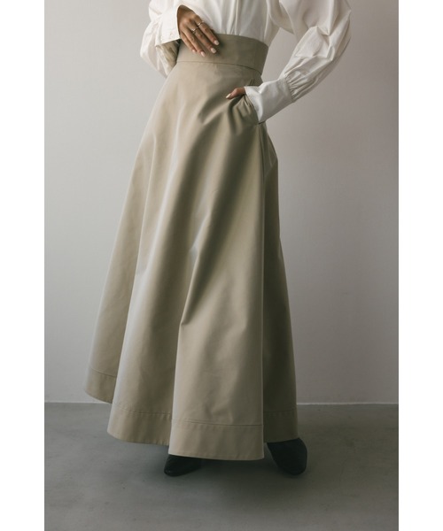 STYLEMIXER（スタイルミキサー）の「ヘムパネルフレアスカート（スカート・レディース・ブラック/ベージュ・MEDIUM/SMALL/X-SMALL）」の13枚目の写真
