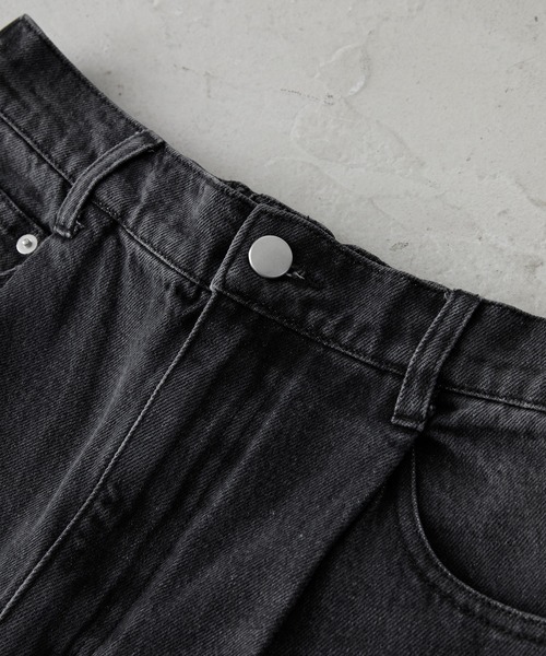 CLEL】Vintage Design Roll-up Denim Pants/ヴィンテージ