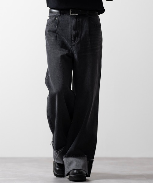 完全当たり個体　即完売品　再販なし　超希少 クレイル　CLEL　芸術デニム　美品 CLEL】Vintage Design Roll-up Denim Pants/ヴィンテージデザイン