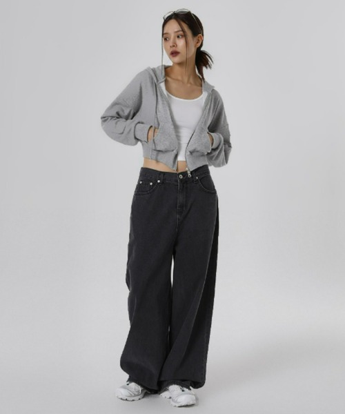 BLACKUP（ブラックアップ）の「[MADE] メルロー2WAYフードジップアップ（パーカー・レディース・アイボリー/ブラック/グレー・FREE）」の9枚目の写真