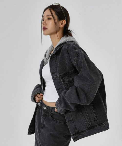 BLACKUP（ブラックアップ）の「[MADE] メルロー2WAYフードジップアップ（パーカー・レディース・アイボリー/ブラック/グレー・FREE）」の11枚目の写真