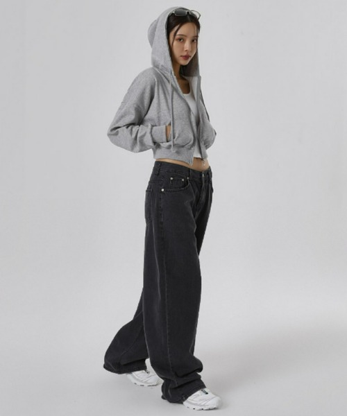 BLACKUP（ブラックアップ）の「[MADE] メルロー2WAYフードジップアップ（パーカー・レディース・アイボリー/ブラック/グレー・FREE）」の10枚目の写真