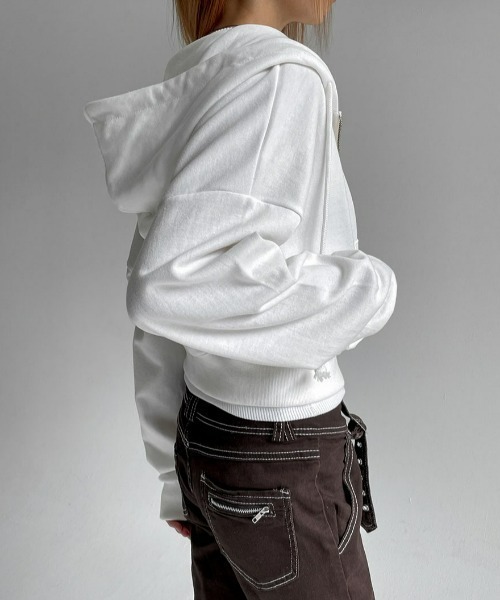 BLACKUP（ブラックアップ）の「[MADE] メルロー2WAYフードジップアップ（パーカー・レディース・アイボリー/ブラック/グレー・FREE）」の5枚目の写真