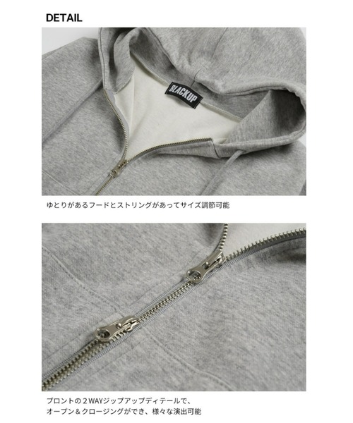 BLACKUP（ブラックアップ）の「[MADE] メルロー2WAYフードジップアップ（パーカー・レディース・アイボリー/ブラック/グレー・FREE）」の14枚目の写真