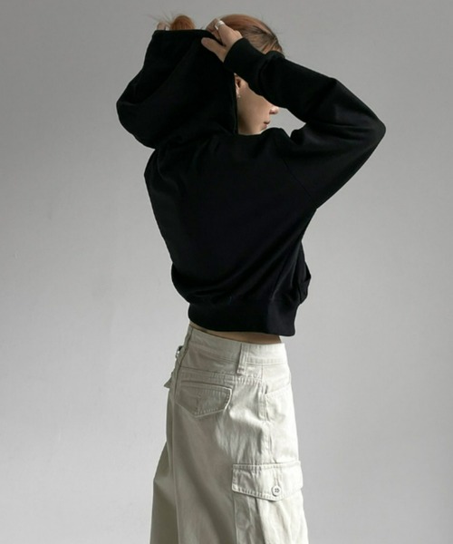 BLACKUP（ブラックアップ）の「[MADE] メルロー2WAYフードジップアップ（パーカー・レディース・アイボリー/ブラック/グレー・FREE）」の17枚目の写真