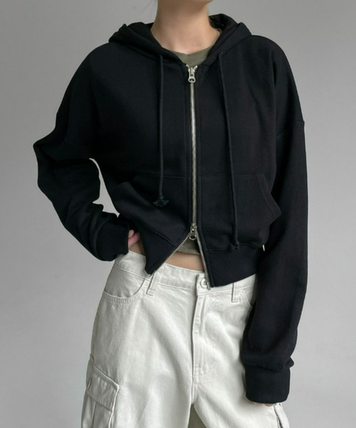 BLACKUP（ブラックアップ）の「[MADE] メルロー2WAYフードジップアップ（パーカー・レディース・アイボリー/ブラック/グレー・FREE）」の18枚目の写真