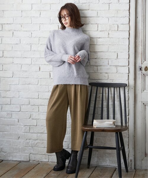 ikka（イッカ）の「ラメブークレーハイネックプルオーバー（ニット/セーター・レディース・ライトグレー/パープル系その他/オフホワイト/グリーン・S/L/M）」の20枚目の写真