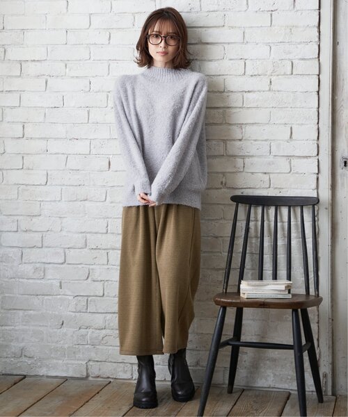 ikka（イッカ）の「ラメブークレーハイネックプルオーバー（ニット/セーター・レディース・ライトグレー/パープル系その他/オフホワイト/グリーン・S/L/M）」の22枚目の写真