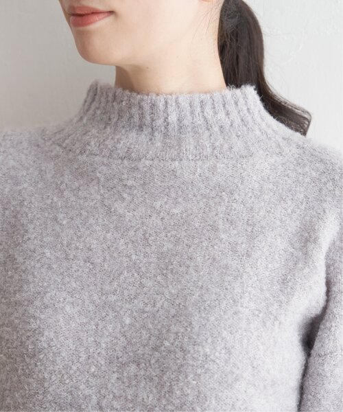 ikka（イッカ）の「ラメブークレーハイネックプルオーバー（ニット/セーター・レディース・ライトグレー/パープル系その他/オフホワイト/グリーン・S/L/M）」の8枚目の写真