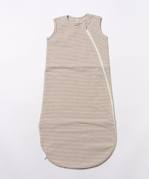 【セール】★Quincy Mae★JERSEY SLEEPING BAG | COCOA STRIPE（その他ベビー用品）｜Quincy Mae（クインシーメイ）