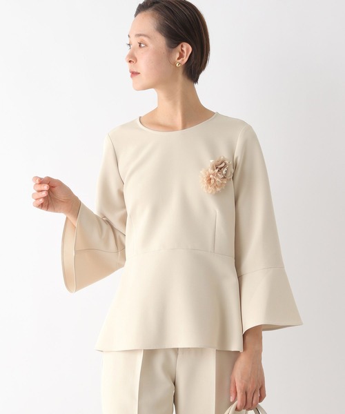 LEPSIM（レプシィム）の「【入卒式／セレモニー】Wクロスストレッチペプラムブラウス　988813（シャツ/ブラウス・レディース・ブラック/ネイビー/アイボリー・MEDIUM/LARGE）」の8枚目の写真