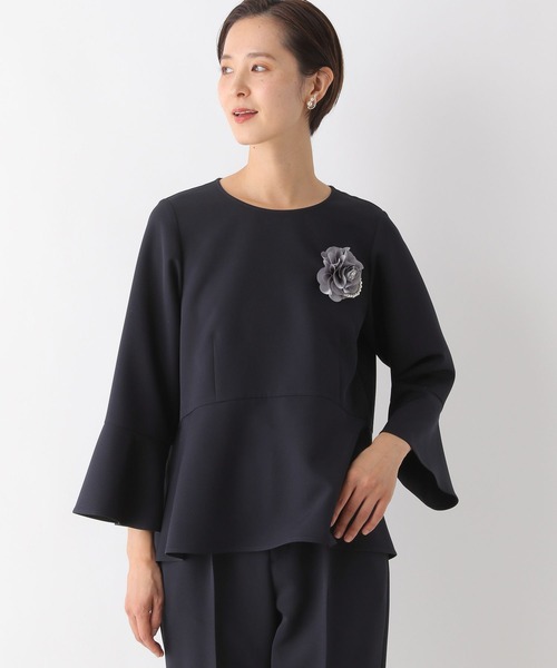 LEPSIM（レプシィム）の「【入卒式／セレモニー】Wクロスストレッチペプラムブラウス　988813（シャツ/ブラウス・レディース・ブラック/ネイビー/アイボリー・MEDIUM/LARGE）」の20枚目の写真