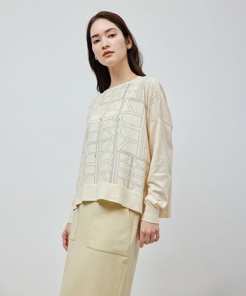 ROPE'(ロペ)の「【雑誌掲載】モノグラムプリントドッキングプルオーバー【セットアップ対応】(Tシャツ/カットソー・レディース・ブラック/キナリ・FREE)」の15枚目の写真