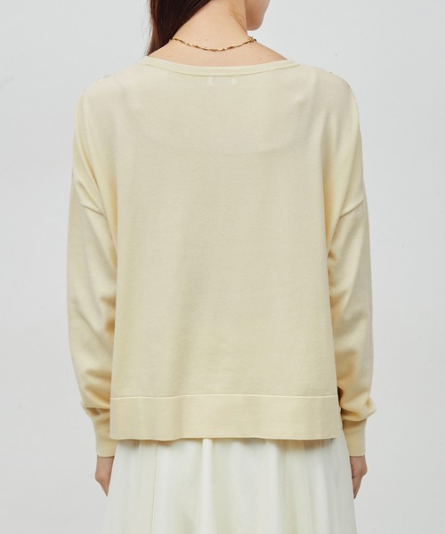 ROPE'(ロペ)の「【雑誌掲載】モノグラムプリントドッキングプルオーバー【セットアップ対応】(Tシャツ/カットソー・レディース・ブラック/キナリ・FREE)」の19枚目の写真