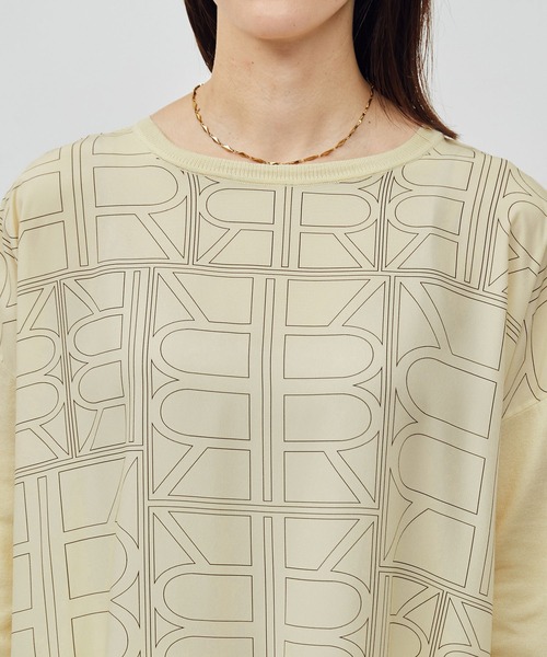 ROPE'(ロペ)の「【雑誌掲載】モノグラムプリントドッキングプルオーバー【セットアップ対応】(Tシャツ/カットソー・レディース・ブラック/キナリ・FREE)」の20枚目の写真