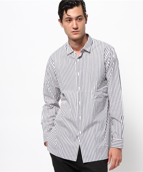 ivory court(アイボリーコート)の「レギュラーカラーロングシャツ◆(シャツ/ブラウス・メンズ・ホワイト/ホワイト×ホワイト/ホワイト系その他・36/40/38)」の3枚目の写真