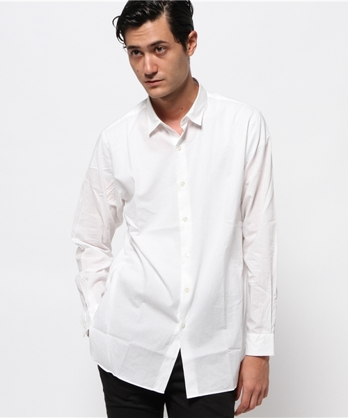 ivory court(アイボリーコート)の「レギュラーカラーロングシャツ◆(シャツ/ブラウス・メンズ・ホワイト/ホワイト×ホワイト/ホワイト系その他・36/40/38)」の2枚目の写真