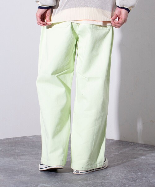 GEVACO(ゲバコ)の「【GEVACO/ゲバコ】10ozデニムイージーワイドパンツ(デニムパンツ・メンズ・ライトブルー/ブラック/ライム/インディゴブルー・M/L)」の6枚目の写真