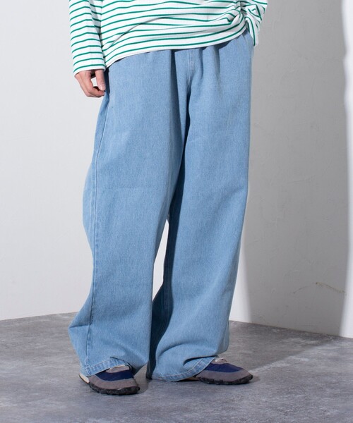 GEVACO(ゲバコ)の「【GEVACO/ゲバコ】10ozデニムイージーワイドパンツ(デニムパンツ・メンズ・ライトブルー/ブラック/ライム/インディゴブルー・M/L)」の8枚目の写真