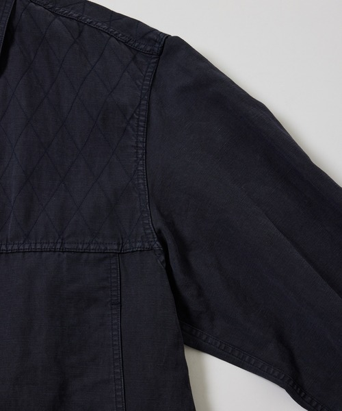 WILD LIFE TAILOR Adam et Rope'（ワイルドテーラーアダムエロペ　）の「【WILD LIFE TAILOR】 ガーメントダイ コットン サファリ ジャケット（ブルゾン・メンズ・ブルー系その他2/ブルー系その他4・M/L）」の4枚目の写真