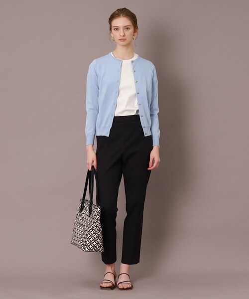 DRESSTERIOR（ドレステリア）の「【アンサンブル可】クルーネックカーディガン（カーディガン/ボレロ・レディース・サックスブルー/ネイビー/イエロー系その他・36/38/34）」の6枚目の写真