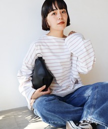 OE天竺ボーダーBIGプルオーバー