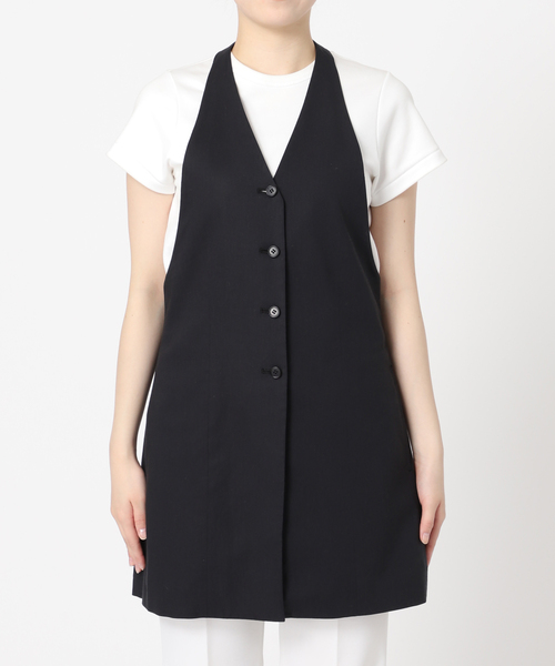 Noble（ノーブル）の「コットンリネンホルターネックチュニック（シャツ/ブラウス・レディース・ブラック/ベージュ・36/38）」の11枚目の写真