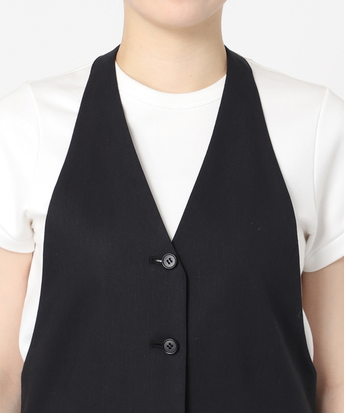 Noble（ノーブル）の「コットンリネンホルターネックチュニック（シャツ/ブラウス・レディース・ブラック/ベージュ・36/38）」の17枚目の写真