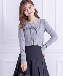 clear | フロントレースアップリブカットソー≪2024SS新作≫(Tシャツ/カットソー)