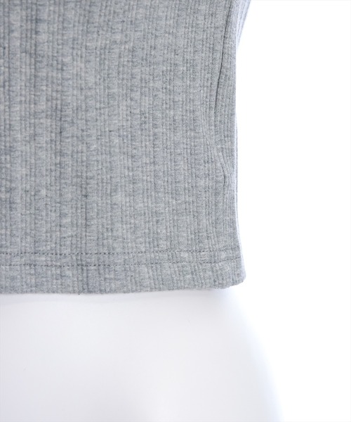 clear（クリア）の「フロントレースアップリブカットソー≪2024SS新作≫（Tシャツ/カットソー・レディース・ブラック/オフホワイト/グリーン/杢グレー/サックスブルー・F）」の12枚目の写真