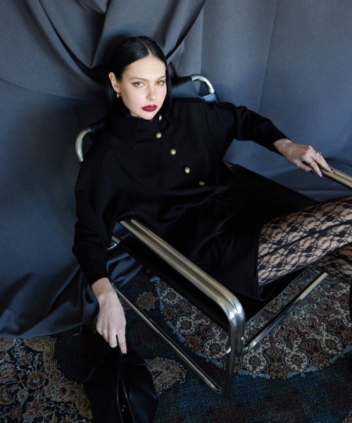 WONEM（ウォンエム）の「ヴィンテージパワショルミニワンピース（ワンピース・レディース・グレー/ブラック・FREE）」の2枚目の写真