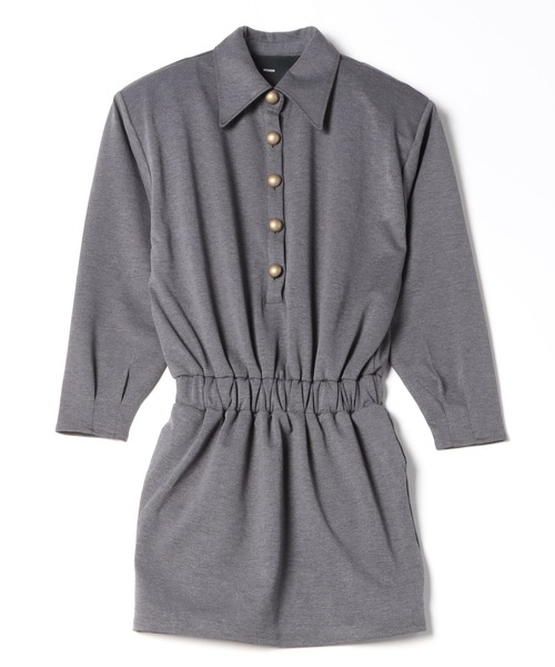 WONEM（ウォンエム）の「ヴィンテージパワショルミニワンピース（ワンピース・レディース・グレー/ブラック・FREE）」の11枚目の写真