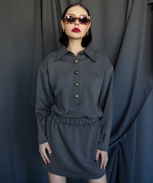 WONEM（ウォンエム）の「ヴィンテージパワショルミニワンピース（ワンピース・レディース・グレー/ブラック・FREE）」の19枚目の写真