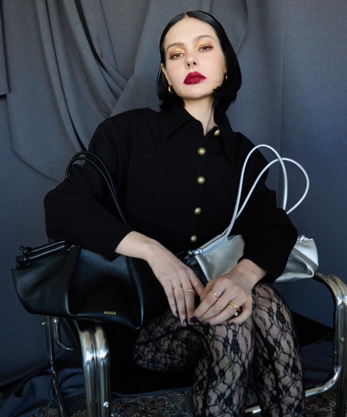 WONEM（ウォンエム）の「ヴィンテージパワショルミニワンピース（ワンピース・レディース・グレー/ブラック・FREE）」の16枚目の写真