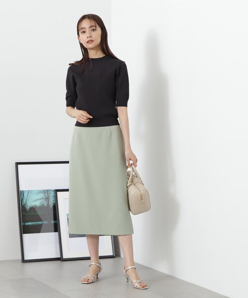 N.（N. Natural Beauty Basic）（エヌエヌナチュラルビューティーベーシック）の「◆ビオグレースアイレットビスチェ切替ニット（ニット/セーター・レディース・イエロー/オフホワイト/ブルー/ブラック・MEDIUM）」の10枚目の写真