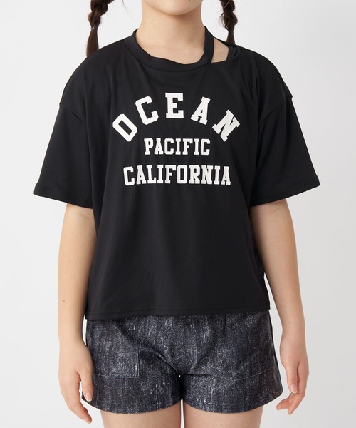 Ocean Pacific(オーシャンパシフィック)の「【OP/オーピー】キッズ水着3点セット Tシャツ付き ブラトップ ボードショーツ スクール水着 水陸両用(水着・キッズ・ブラック/オフホワイト・130/140/150/160/170)」の11枚目の写真