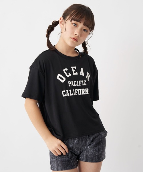 Ocean Pacific(オーシャンパシフィック)の「【OP/オーピー】キッズ水着3点セット Tシャツ付き ブラトップ ボードショーツ スクール水着 水陸両用(水着・キッズ・ブラック/オフホワイト・130/140/150/160/170)」の7枚目の写真
