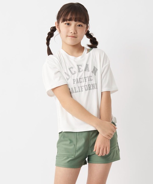 Ocean Pacific(オーシャンパシフィック)の「【OP/オーピー】キッズ水着3点セット Tシャツ付き ブラトップ ボードショーツ スクール水着 水陸両用(水着・キッズ・ブラック/オフホワイト・130/140/150/160/170)」の17枚目の写真