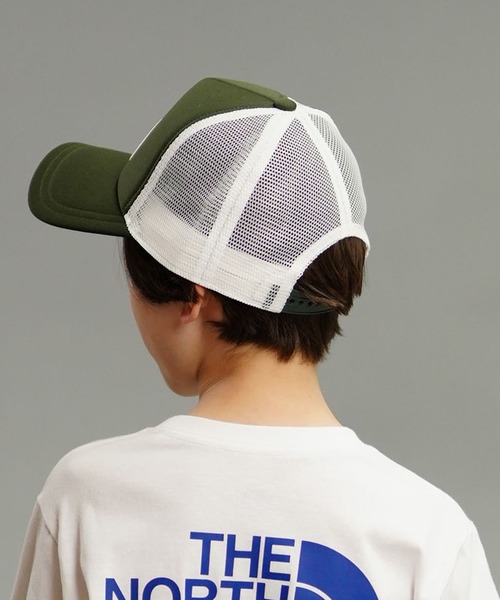 THE NORTH FACE(ザノースフェイス)の「THE NORTH FACE/ザ・ノース・フェイス KIDS' LOGO MESH CAP キッズ NNJ02409(キャップ・キッズ・ネイビー/ダークカーキ/パープル/エメラルドブルー/ダークベージュ/ブラック・M/L)」の11枚目の写真