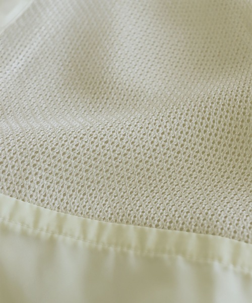 TENTO（テント）の「クロップドシアーメッシュブルゾン（ブルゾン・レディース・ブラック/アイボリー・FREE）」の5枚目の写真