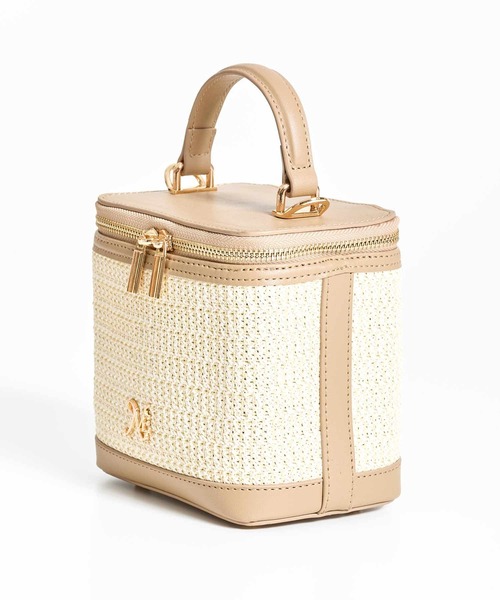 NOELA（ノエラ）の「雑材バニティバッグ（ショルダーバッグ・レディース・ベージュ/キャメル/オフホワイト・フリー）」の4枚目の写真