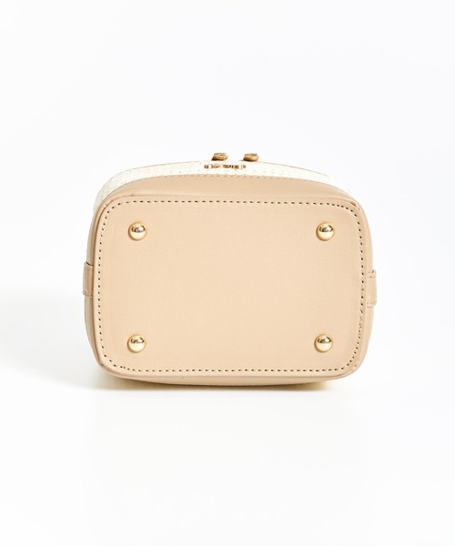 NOELA（ノエラ）の「雑材バニティバッグ（ショルダーバッグ・レディース・ベージュ/キャメル/オフホワイト・フリー）」の6枚目の写真